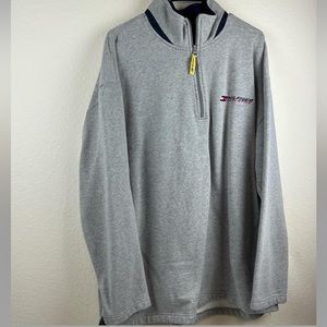 Vintage Tommy Hilfiger, Hilfiger Athletics Mens 1/4 Quarter Zip Sweatshirt XL